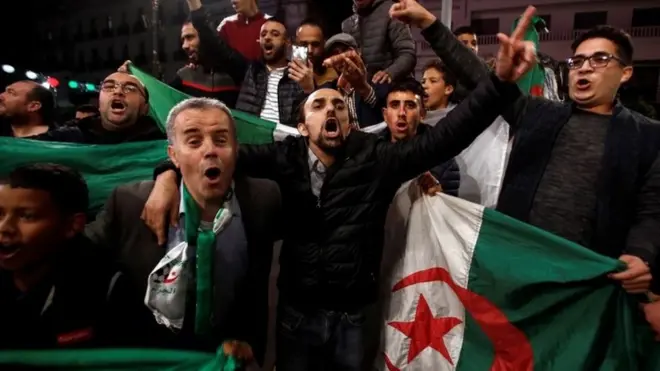 Celebrations on the streets of Algiers