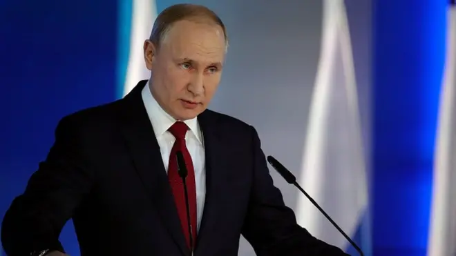 Russian President Vladimir Putin delivers his annual address to the Federal Assembly in Moscow, Russia January 15, 2020