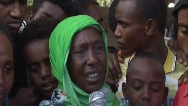 ተፈናቃዮችን የሚያሳይ ምስል