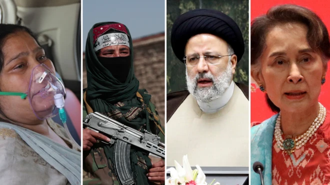 कोरोना महामारी, तालिबान, ईरान और म्यांमार