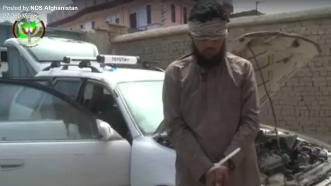 تصویر فرد بازداشت شده از سوی اداره امنیت ملی افغانستان