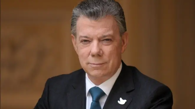 O ex-presidente da Colômbia e Prêmio Nobel da Paz, Juan Manuel Santos