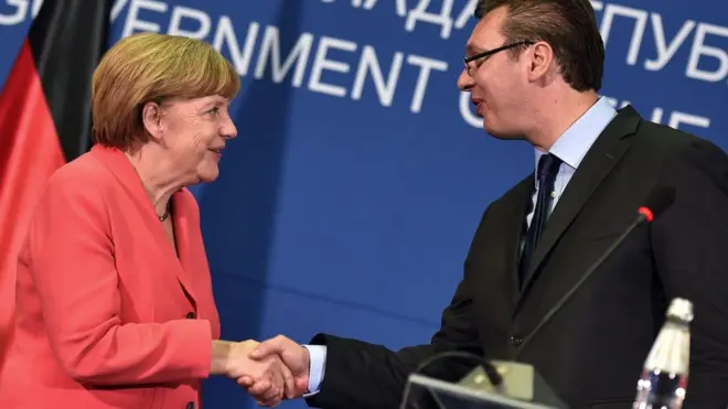Angela Merkel i Aleksandar Vučić prilikom poslednjeg susreta u Beogradu, 2015. godine