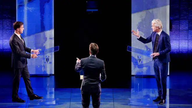Başbakan Mark Rutte ile aşırı sağcı Özgürlük Partisi (PVV) lideri Geert Wilders