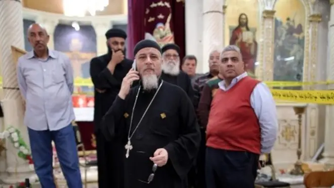 آثار الانفجار في كنيسة مارجرجس فى طنطا