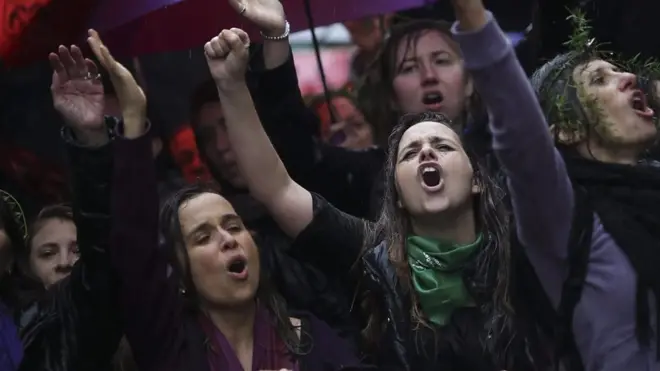 Marcha en Buenos Aires contra la violencia de género