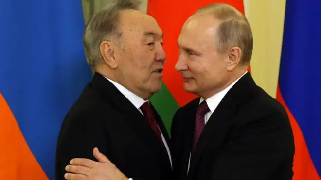 Путін та Назарбаєв