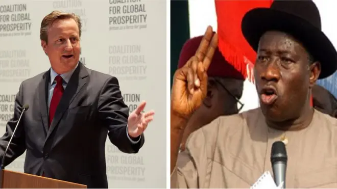David Cameron ati Goodluck Jonathan