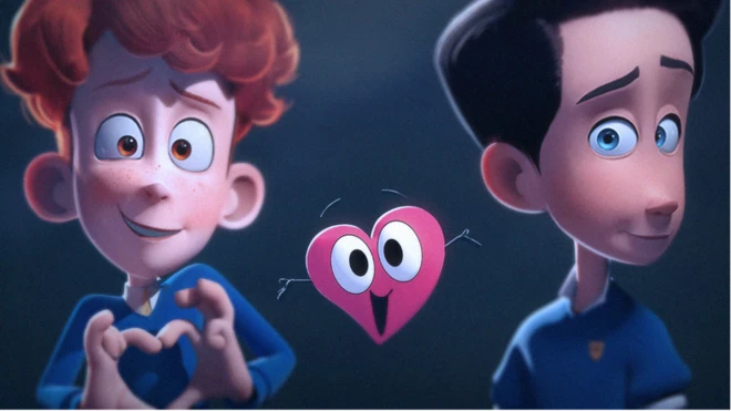 In a Heartbeat narra la historia de amor a primera vista entro dos niños.