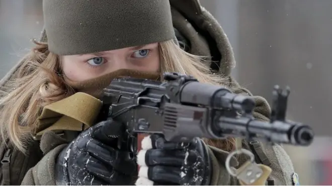 Many Ukrainian civilians have signed up as reservists in case war starts