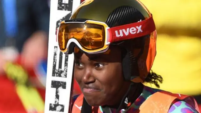 Sabrina Simader n'a pas terminé l'épreuve, en ski alpin.