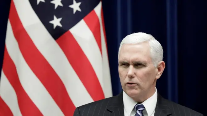 نائب الرئيس الأمريكي السابق مايك بنس عام 2018