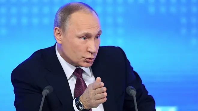 Mr Putin suggested Russian hackers might target 'those who speak ill of Russia'