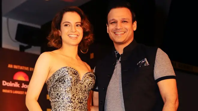 کنگنا نے حال ہی میں ممبئی میں منعقدہ ایک تقریب میں شرکت کی جس میں وویک اوبرائے بھی نظر آئے