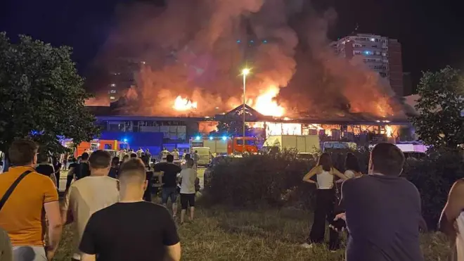 Пожар у Блоку 70