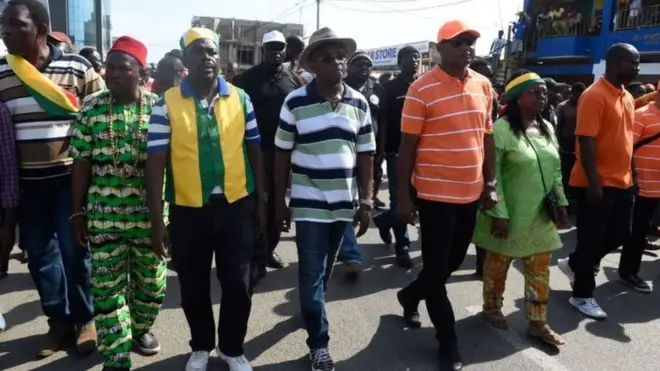 Une marche de l'opposition togolaise.