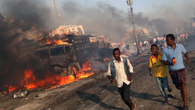 There are fears people are trapped under the rubble