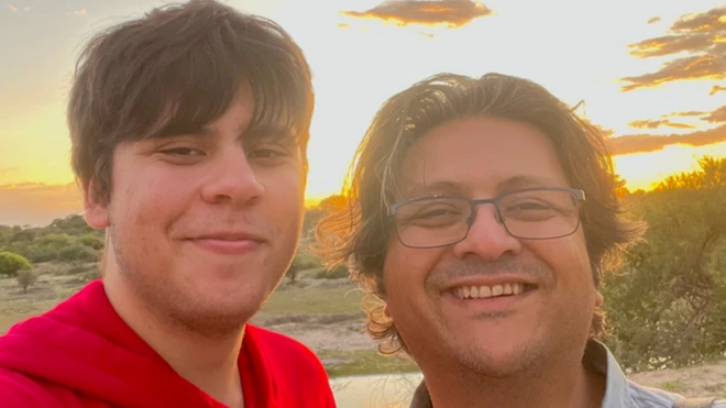 Suleman Dawood, 19, and father Shahzada Dawood, 48