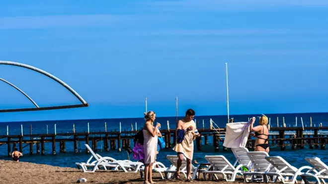 Antalya'da turistler