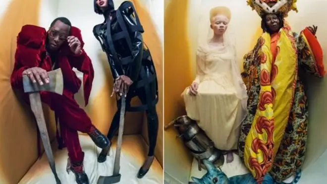 Зліва направо: Дідді, Наомі Кемпбелл, Тандо Хопа і Вупі Ґолдберґ