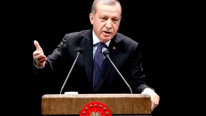 Erdoğan: Devlet terörü estiren zalim Esed'in hükümdarlığına son vermek için (Suriye'ye) girdik.