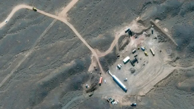 A satellite image of Iran's Natanz nuclear facility