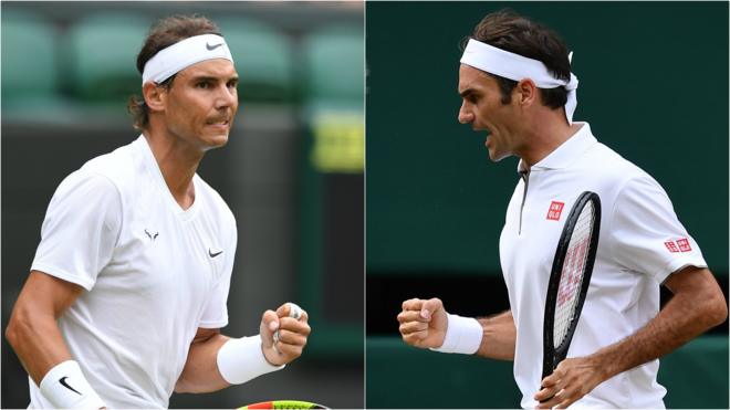 Rafael Nadal and Roger Federer