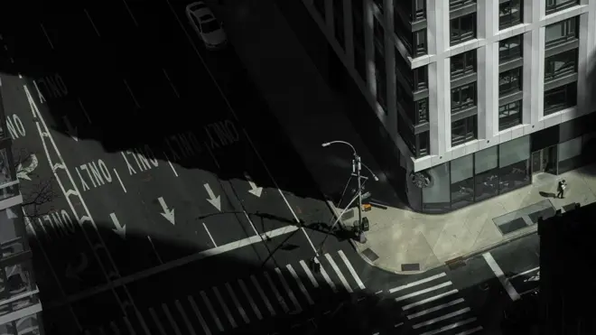 3월 텅 빈 뉴욕 맨해튼 거리