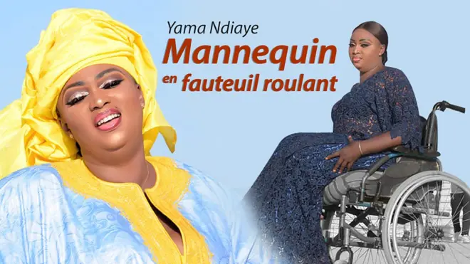 Yama Ndiaye, mannequin en fauteuil roulant