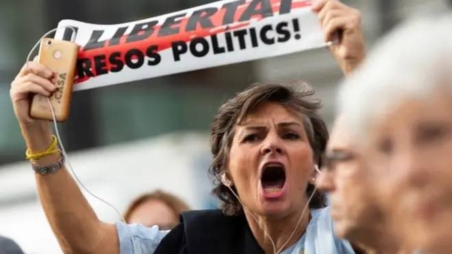 Протест в Барселоне