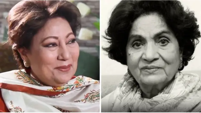 حسینہ معین (دائیں) اور کنول نصیر (بائیں)