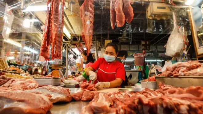 แผงขายเนื้อหมู