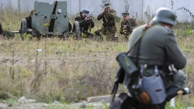 Реконструція бою солдатів Вермахту та бійців УПА на Львівщині