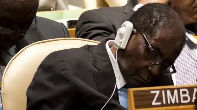 President Robert Mugabe has to rest his eyes because of his medical condition
