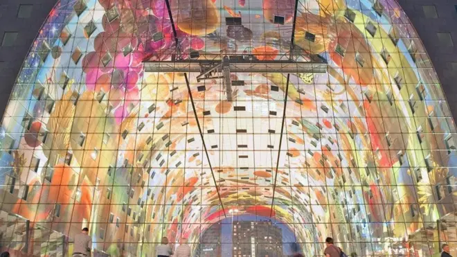 Markthal, Rotterdam, Belanda.