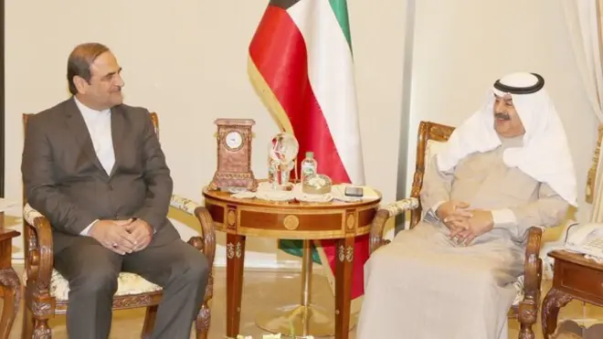 دیدار خالد الجارالله، معاون وزیر خارجه کویت با محمد ایرانی، سفیر ایران