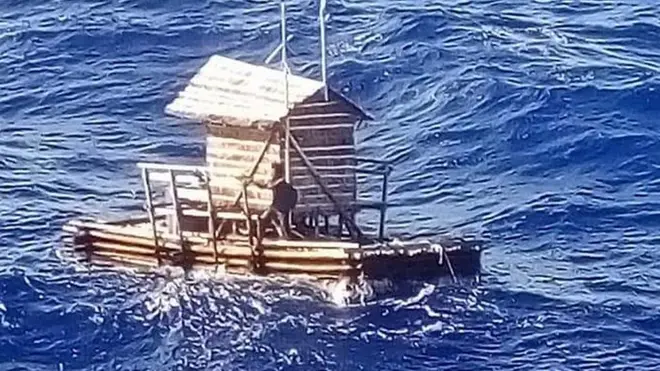 Mr Adilang was on a rompong, a floating fishing trap that is shaped like a hut