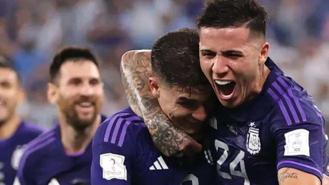 Argentina celebra el gol