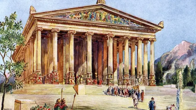 Le temple d'Artémis, Ephèse. Illustration tirée de "Merveilles du passé", 1933-1934.