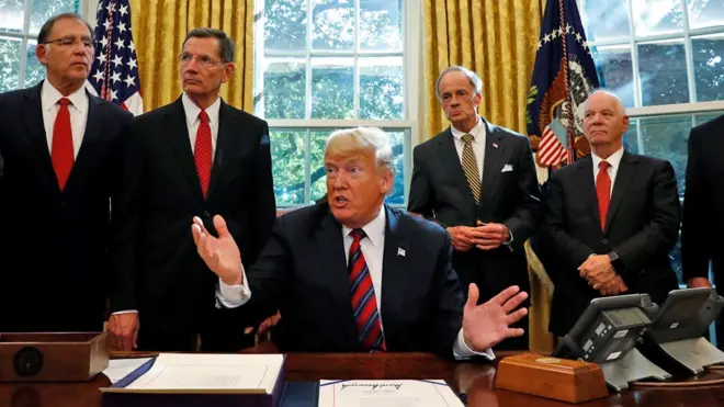 President Trump has been under pressure to toughen his stance on Saudi Arabia in the wake of Khashoggi's murder