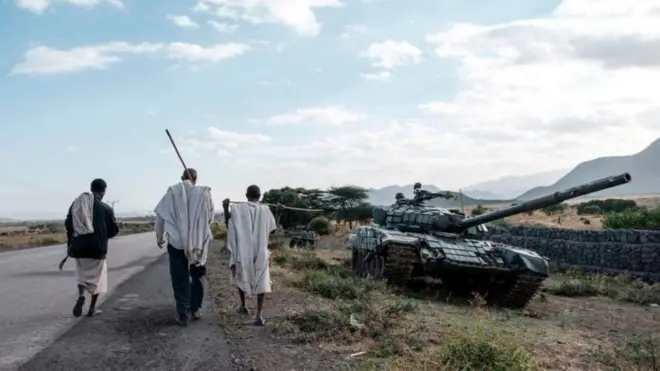 Namoota taankii daandiirratti dhaabbate bira darban, Tigraay