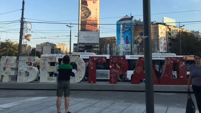 Trg Slavija u centru Beograda