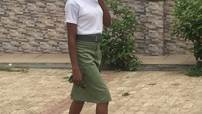 Female corps member wey wia skirt.