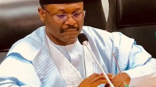 E mere ọkammụta Mahmood Yakubu onyeisi Inec n'ọnwa ọktoba afọ 2015