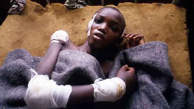 A Tutsi survivor of the Rwandan genocide, 11 May 94