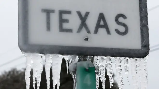 Texas sofre um forte onda de frio