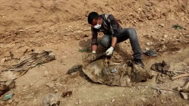 محل یک گور جمعی در عراق