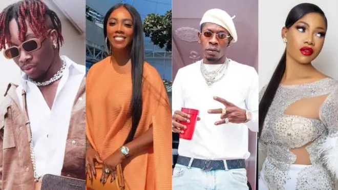 Oxlade, Tiwa, Shatta na Tacha