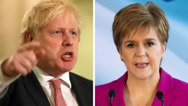 İngiltere Başbakanı Boris Johnson ve İskoçya Özerk Yönetimi Başbakanı Nicola Sturgeon