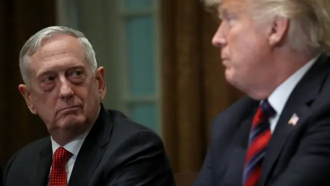 미 국방장관 짐 매티스가 내년 2월 트럼프 행정부를 떠난다